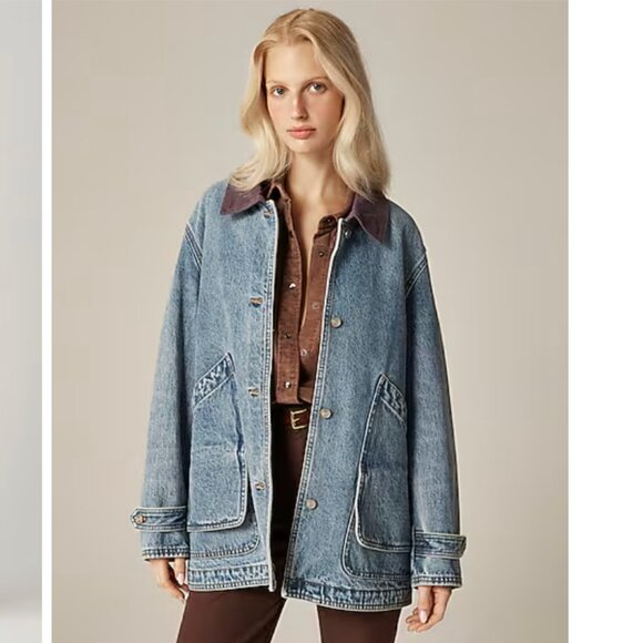 J.Crew Relaxed Barn Jacket™ in denim - Picture 3 of 13